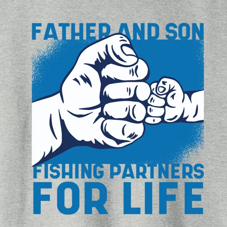 Father And Son Fishing Partners For Life Funny Gift Women's Crop Top Tee