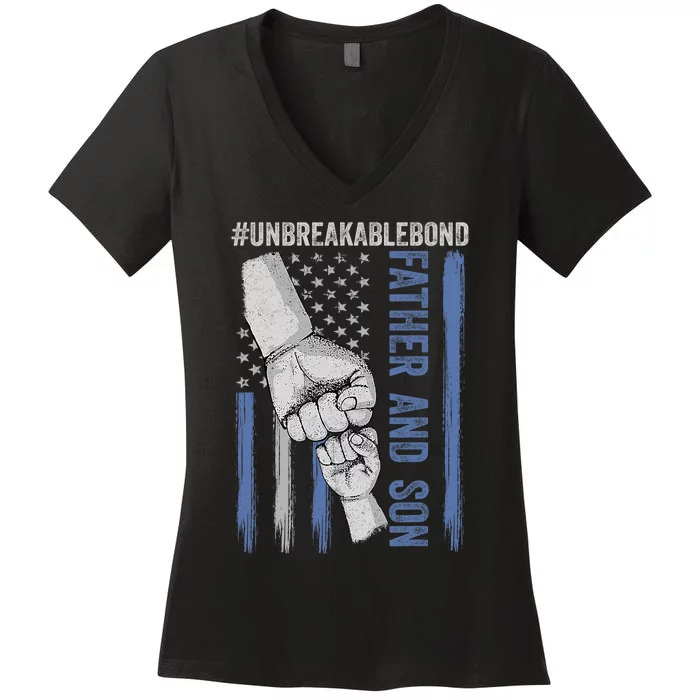 Father And Son Unbreakable Bond Father Day Gifts Women's V-Neck T-Shirt