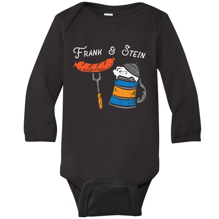 Frank And Stein Funny German Bavarian Oktoberfest Baby Long Sleeve Bodysuit