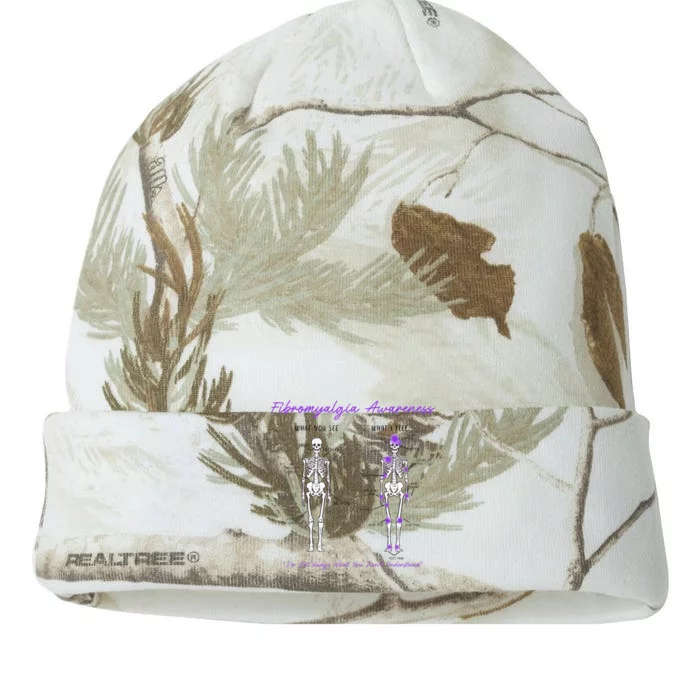 Fibromyalgia Awareness Skeleton People With Fibromyalgia Kati - 12in Camo Beanie