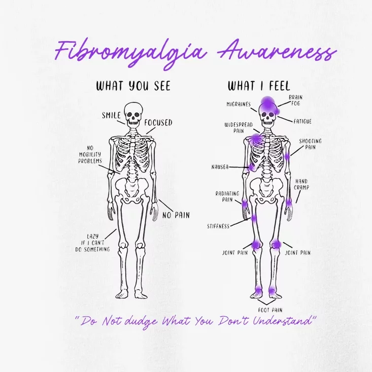 Fibromyalgia Awareness Skeleton People With Fibromyalgia Toddler T-Shirt