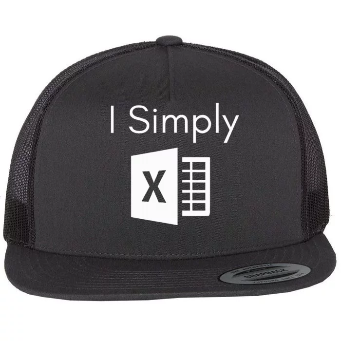 Funny Accountant Spreadsheet I Simply Excel Green Flat Bill Trucker Hat