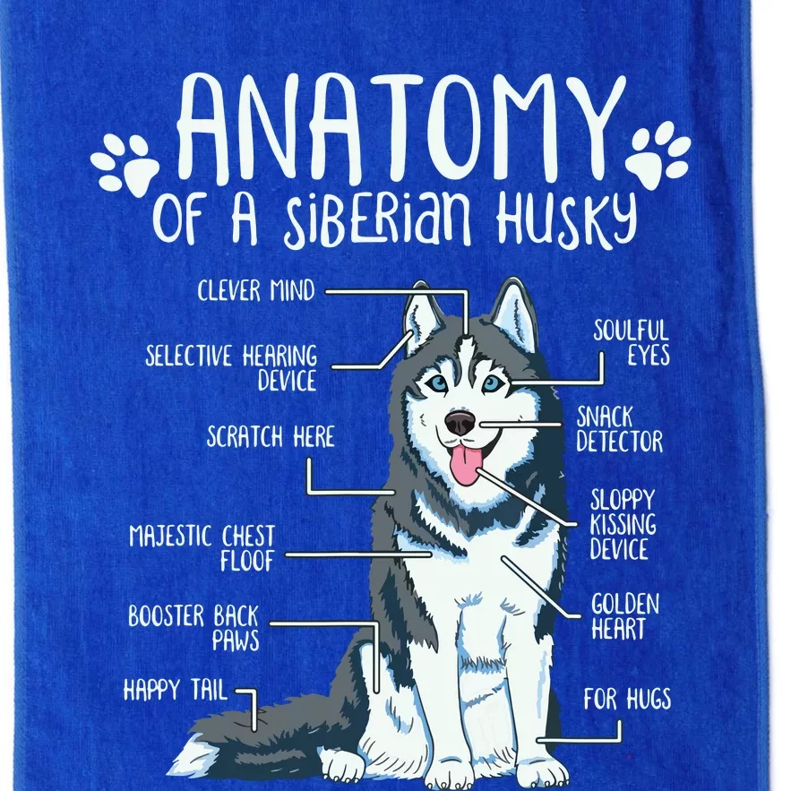 Funny Anatomy Siberian Husky Dog Lover Platinum Collection Golf Towel