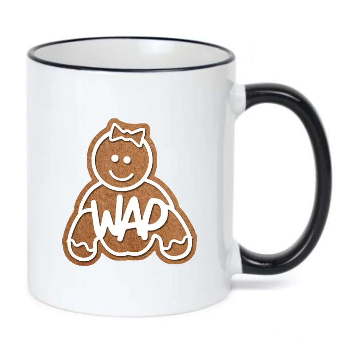 Funny Adult Sex Joke Wap Naughty Gingerbread Christmas Holiday Matching Couple Black Color Changing Mug