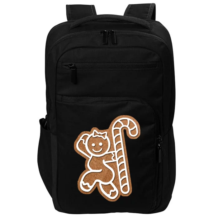 Funny Adult Sex Joke Naughty Gingerbread Christmas Holiday Matching Couple Impact Tech Backpack