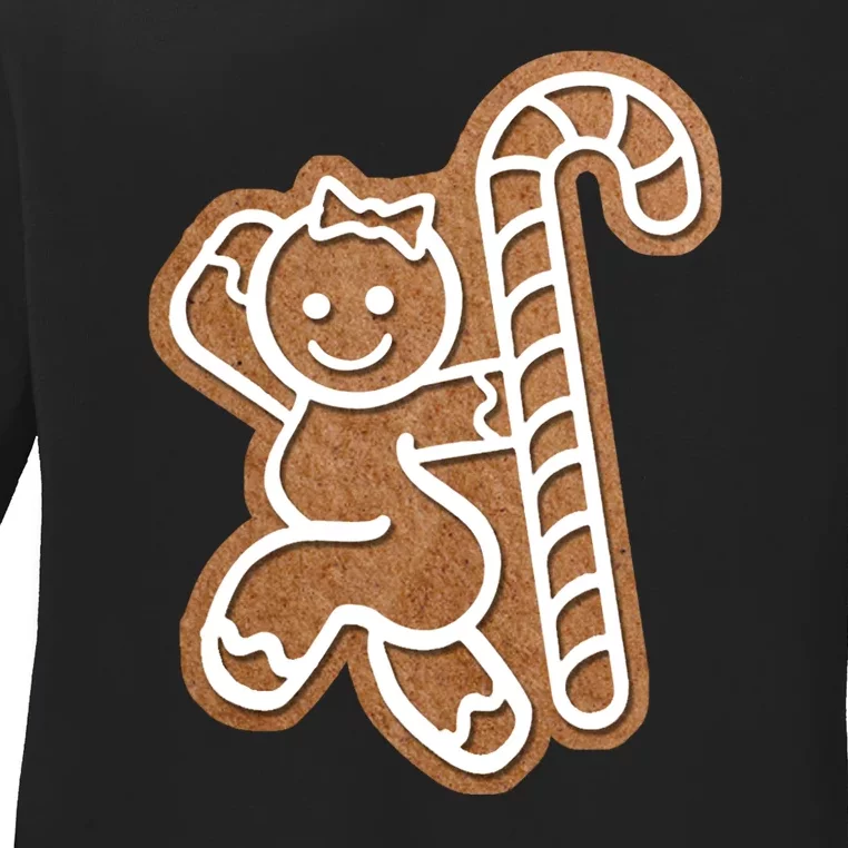 Funny Adult Sex Joke Naughty Gingerbread Christmas Holiday Matching Couple Ladies Long Sleeve Shirt