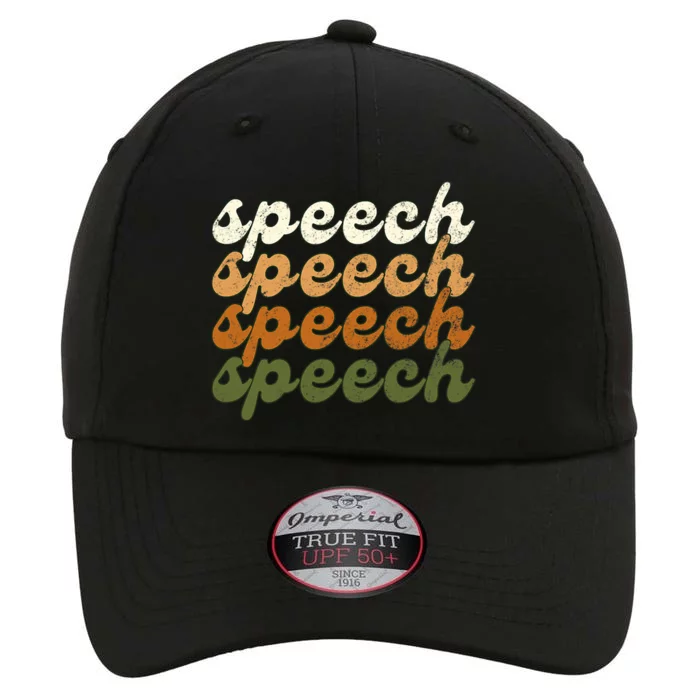 Fall & Autumn Speech Therapy Slp Therapist Retro Distressed The Original Performance Cap