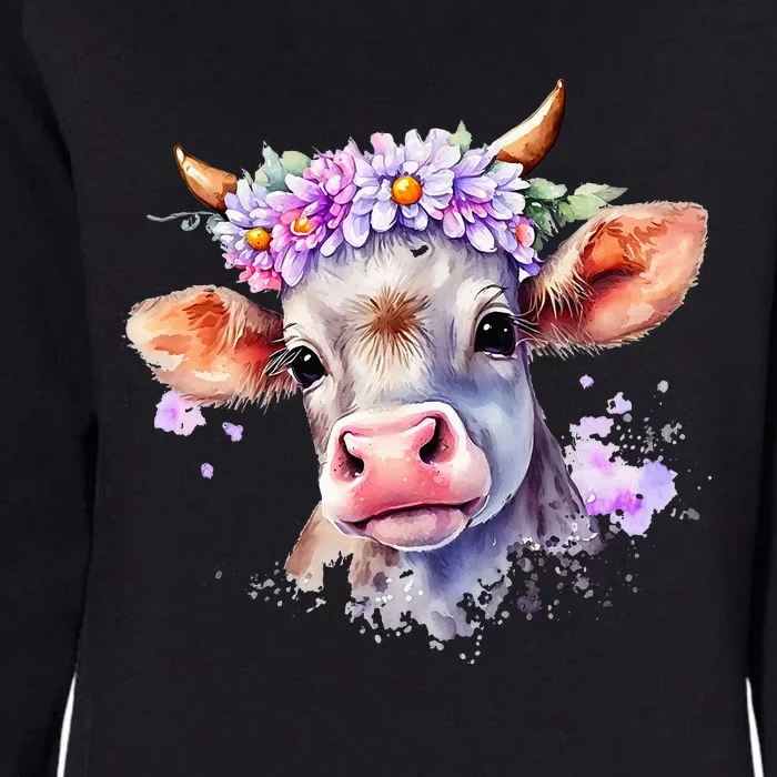 Funny A Sweet Cow Womens California Wash Sweatshirt