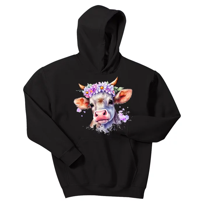 Funny A Sweet Cow Kids Hoodie