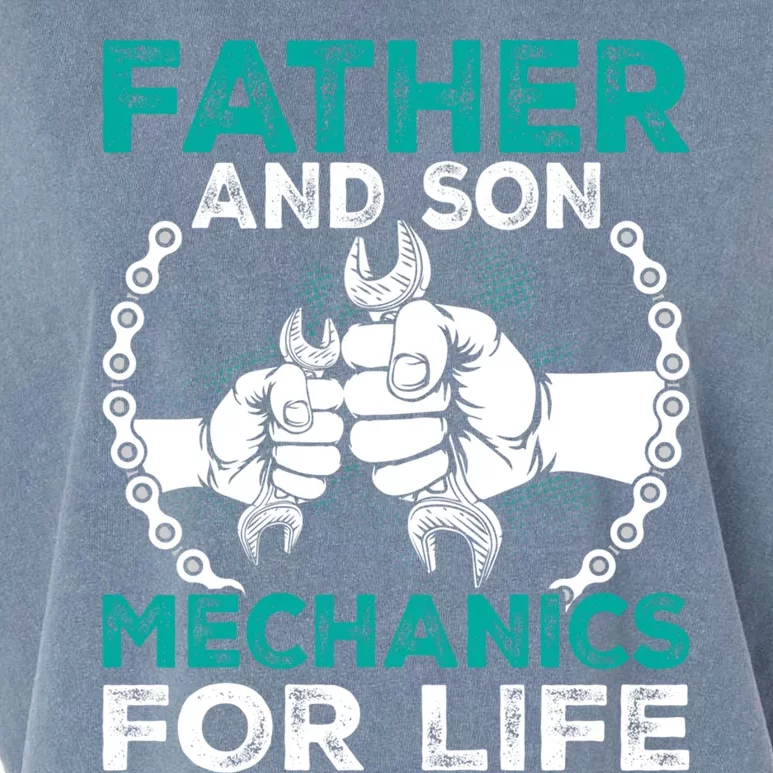 Father And Son Mechanics For Life Gift Garment-Dyed Women's Muscle Tee