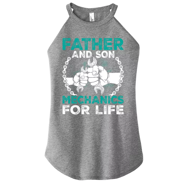 Father And Son Mechanics For Life Gift Women’s Perfect Tri Rocker Tank