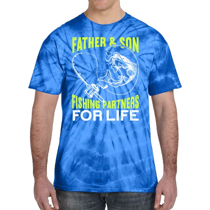 Father And Son Fishing Partners For Life Fishing Fathers Day Gift Tie-Dye T-Shirt