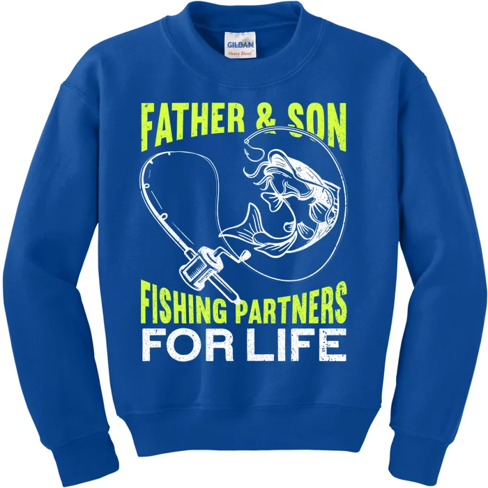 Father And Son Fishing Partners For Life Fishing Fathers Day Gift Kids Sweatshirt