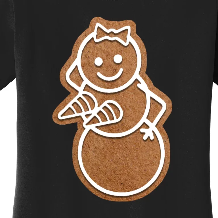 Funny Adult Sex Joke Naughty Gingerbread Boobs Christmas Holiday Matching Couple Women's T-Shirt