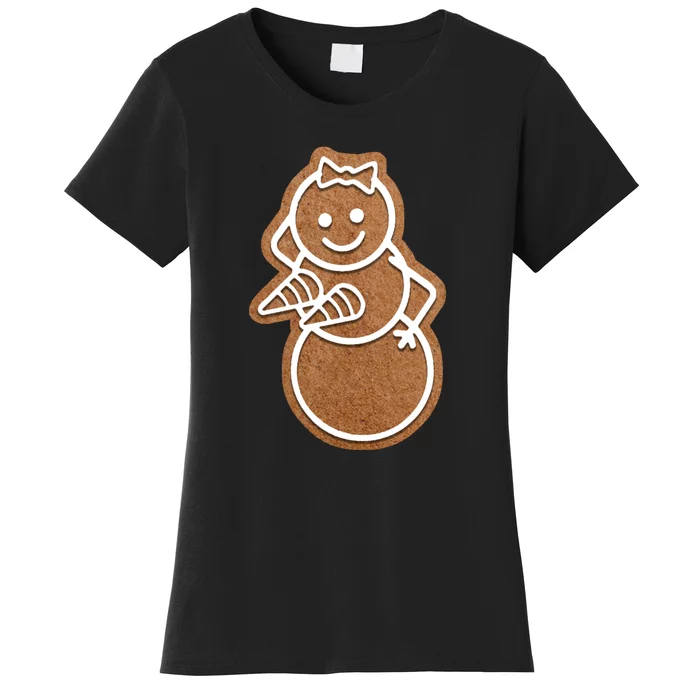 Funny Adult Sex Joke Naughty Gingerbread Boobs Christmas Holiday Matching Couple Women's T-Shirt