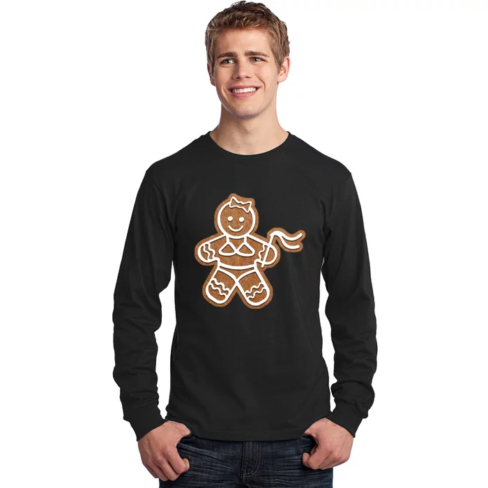 Funny Adult Sex Joke Naughty Gingerbread Christmas Holiday Matching Couple Long Sleeve Shirt