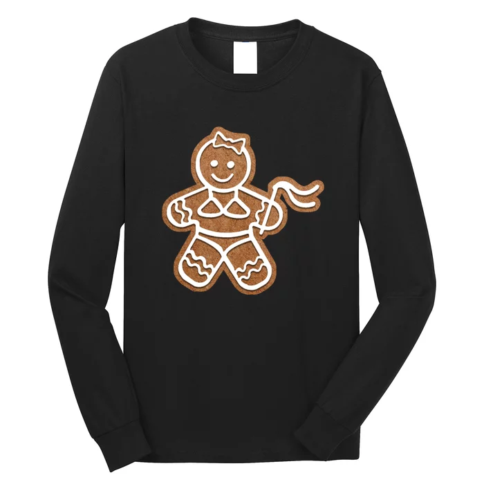 Funny Adult Sex Joke Naughty Gingerbread Christmas Holiday Matching Couple Long Sleeve Shirt