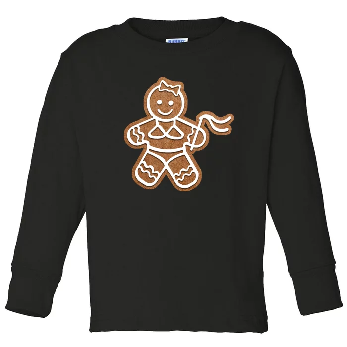 Funny Adult Sex Joke Naughty Gingerbread Christmas Holiday Matching Couple Toddler Long Sleeve Shirt