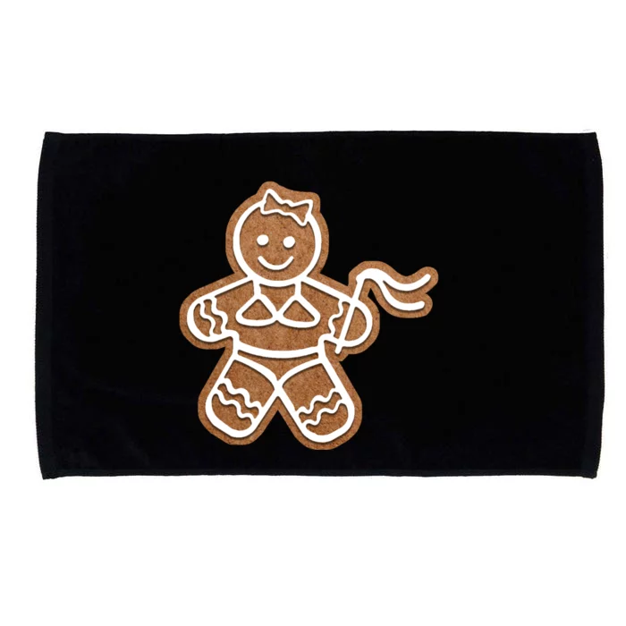 Funny Adult Sex Joke Naughty Gingerbread Christmas Holiday Matching Couple Microfiber Hand Towel