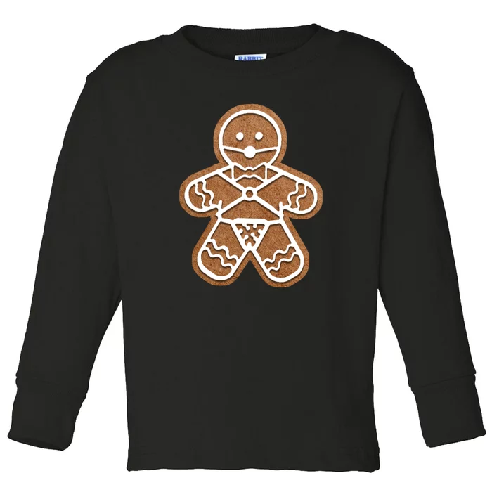 Funny Adult Sex Joke Naughty Gingerbread Christmas Holiday Matching Couple Toddler Long Sleeve Shirt