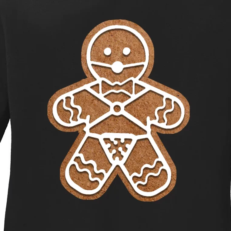 Funny Adult Sex Joke Naughty Gingerbread Christmas Holiday Matching Couple Ladies Long Sleeve Shirt