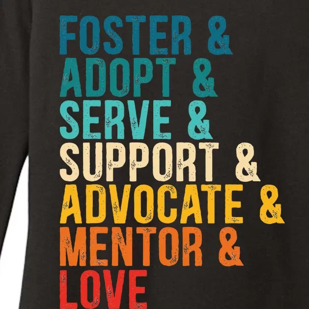 Foster Adopt Serve Support Advocate Mentor Love Adoption Womens CVC Long Sleeve Shirt