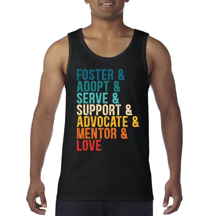 Foster Adopt Serve Support Advocate Mentor Love Adoption Tank Top