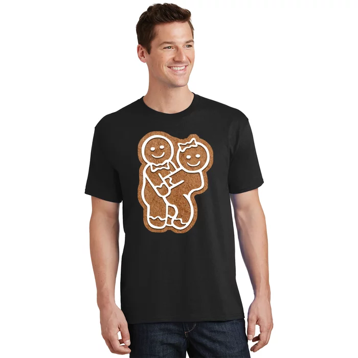 Funny Adult Sex Joke Naughty Gingerbread Make Love Christmas Matching Couple T-Shirt