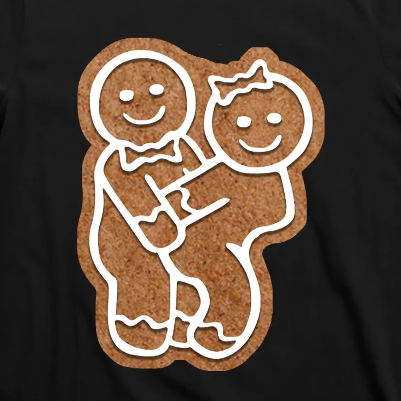 Funny Adult Sex Joke Naughty Gingerbread Make Love Christmas Matching Couple T-Shirt