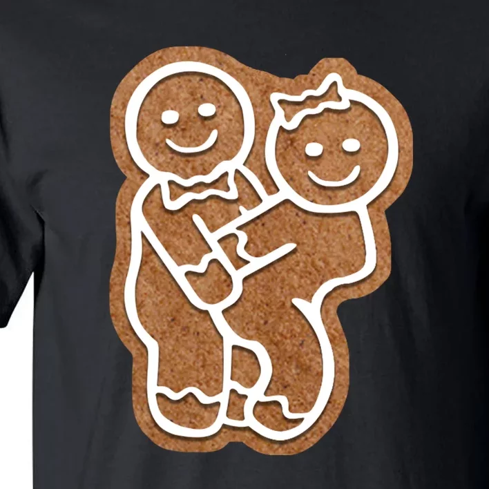 Funny Adult Sex Joke Naughty Gingerbread Make Love Christmas Matching Couple Tall T-Shirt