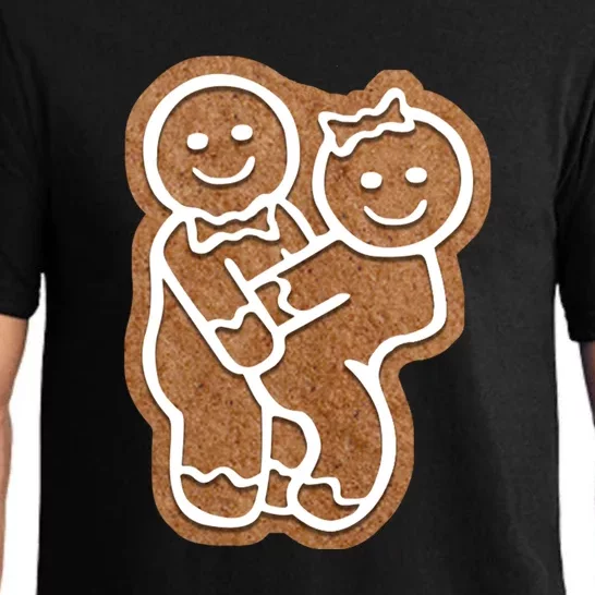 Funny Adult Sex Joke Naughty Gingerbread Make Love Christmas Matching Couple Pajama Set