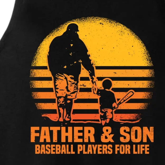 Father And Son Baseball Matching Dad Son Gift Ladies Tri-Blend Wicking Tank