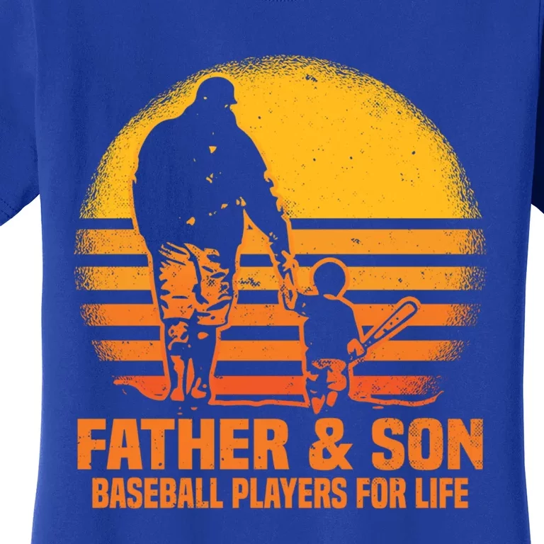 Father And Son Baseball Matching Dad Son Gift Women's T-Shirt