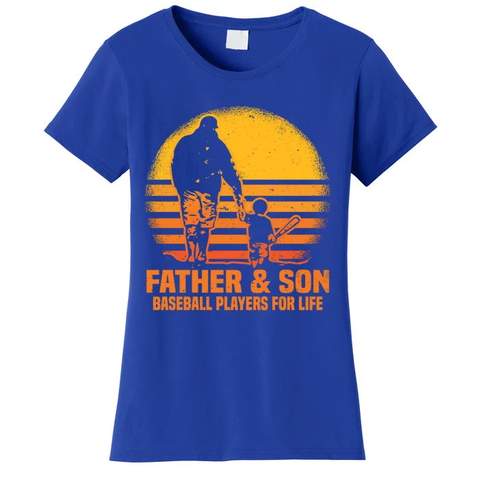 Father And Son Baseball Matching Dad Son Gift Women's T-Shirt