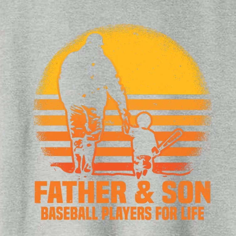 Father And Son Baseball Matching Dad Son Gift Women's Crop Top Tee