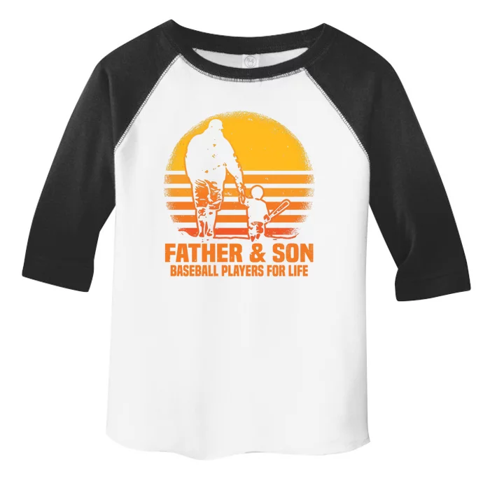 Father And Son Baseball Matching Dad Son Gift Toddler Fine Jersey T-Shirt