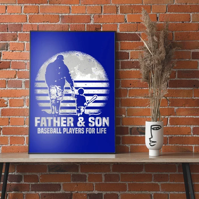 Father And Son Baseball Matching Dad Son Gift Poster