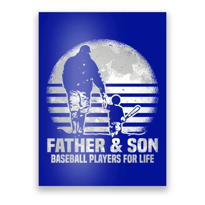 Father And Son Baseball Matching Dad Son Gift Poster