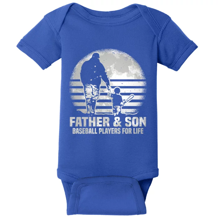 Father And Son Baseball Matching Dad Son Gift Baby Bodysuit