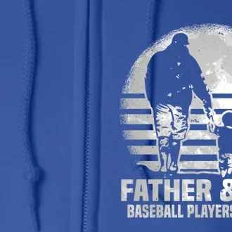 Father And Son Baseball Matching Dad Son Gift Full Zip Hoodie