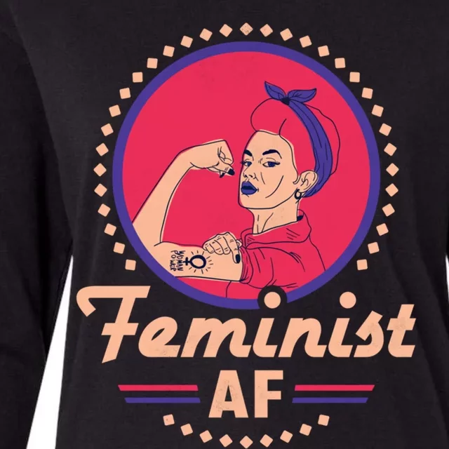 Feminist Af 'S Day Meaningful Gift Womens Cotton Relaxed Long Sleeve T-Shirt