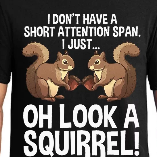 Funny ADHD Squirrel Design For  Chipmunk Pet Lovers Pajama Set