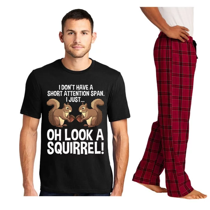 Funny ADHD Squirrel Design For  Chipmunk Pet Lovers Pajama Set