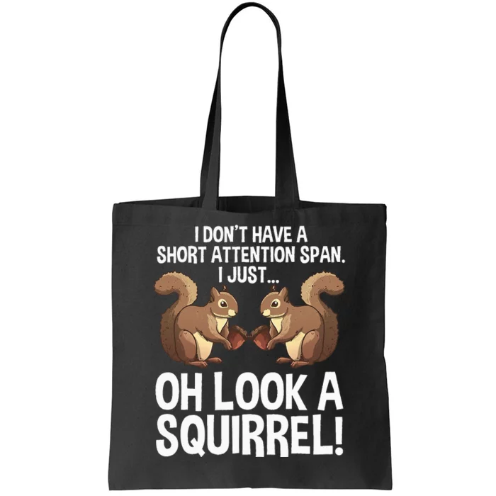 Funny ADHD Squirrel Design For  Chipmunk Pet Lovers Tote Bag