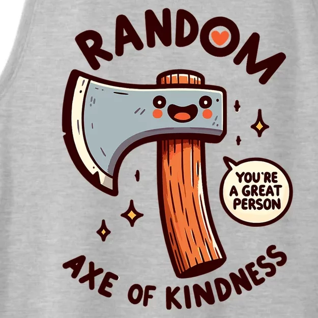 Funny Axe Saying Random Acts Of Kindness Axe Throwing Pun Ladies Tri-Blend Wicking Tank