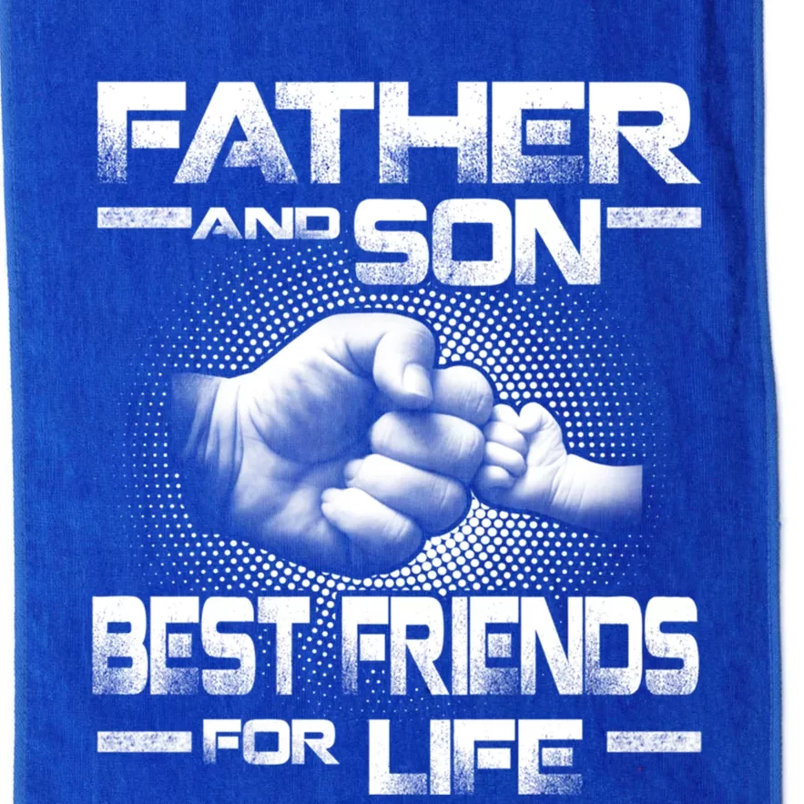 Father And Son Best Friend For Life Funny Fathers Day Great Gift Platinum Collection Golf Towel