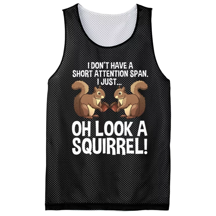 Funny ADHD Squirrel Design For  Chipmunk Pet Lovers Mesh Reversible Basketball Jersey Tank