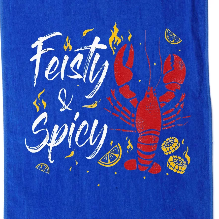 Feisty And Spicy Crawfish Funny Boil Cajun Crawfish Festival Platinum Collection Golf Towel