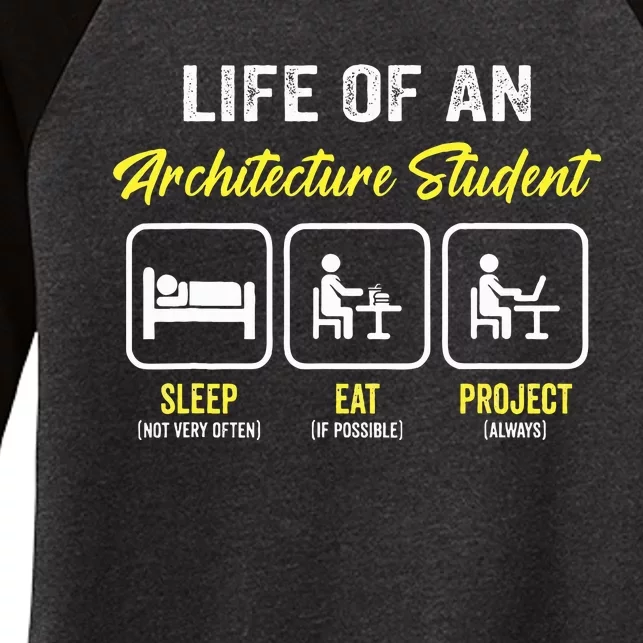 Funny Architecture Student For Architects Lover Women's Tri-Blend 3/4-Sleeve Raglan Shirt