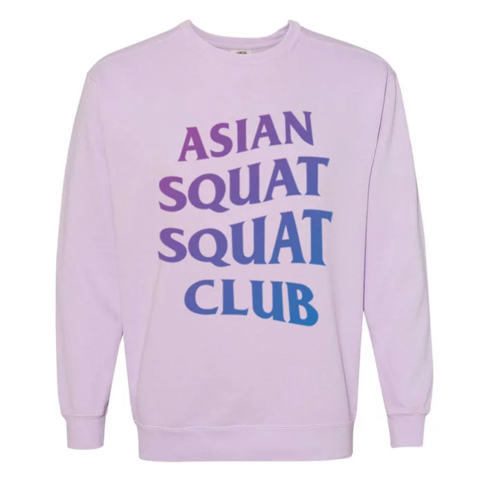 Funny Asian Squat Cool Gift For Proud Asians Garment-Dyed Sweatshirt